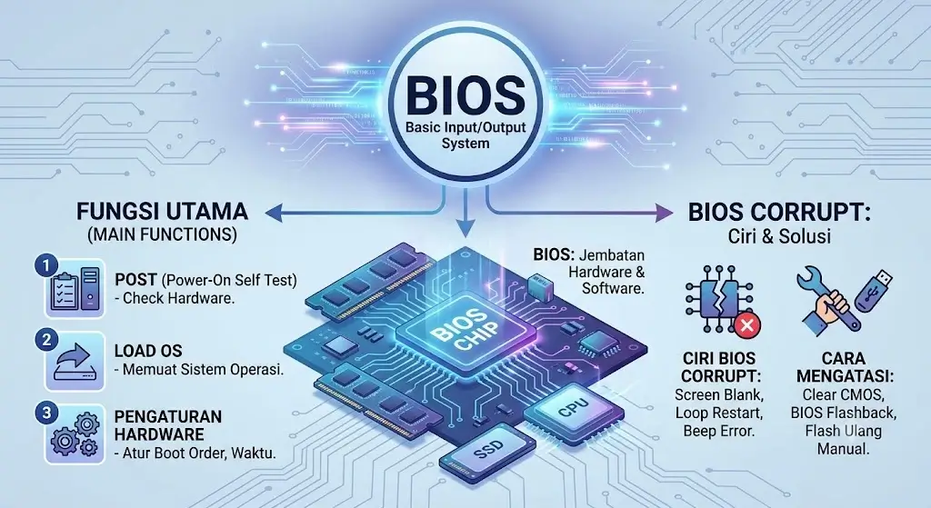 Apa Itu BIOS Fungsi Ciri BIOS Corrupt dan Cara Mengatasinya