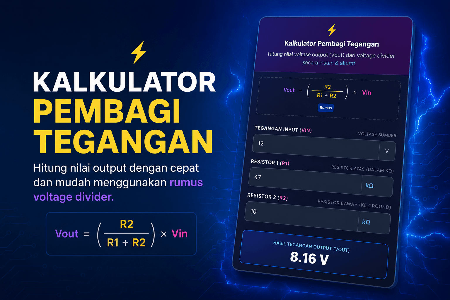 PEMBAGI TEGANGAN R DEVIDER GUBUKTEKNO